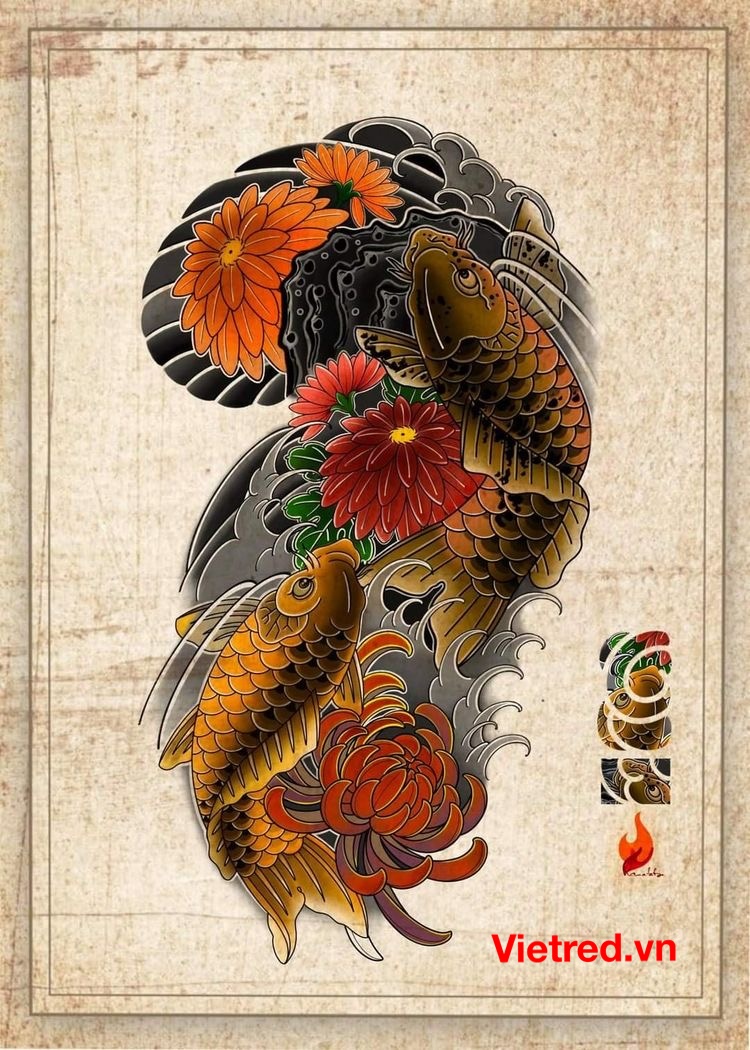Cá chép Full lưng Nhật Cổ - Nhântattoo | Hình xăm nhật, Hình xăm samurai, Hình  xăm