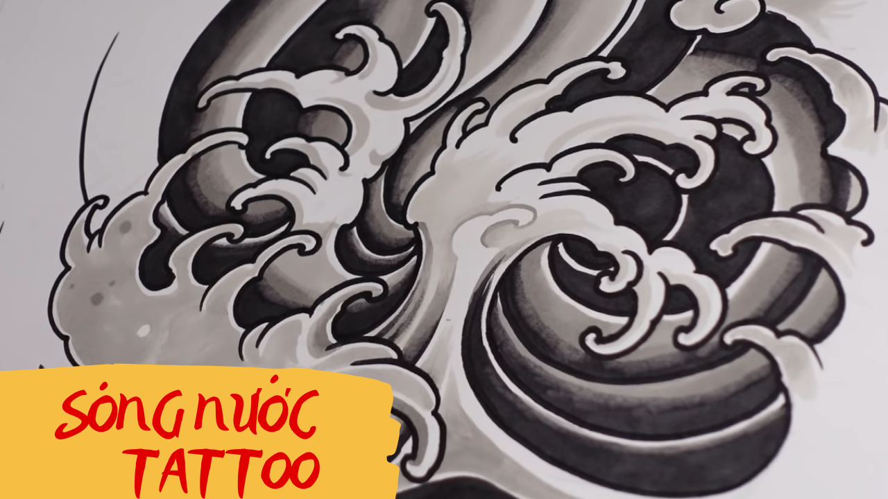 Hướng Dẫn Cách Vẽ Sóng Nước Tattoo Nhật Cổ