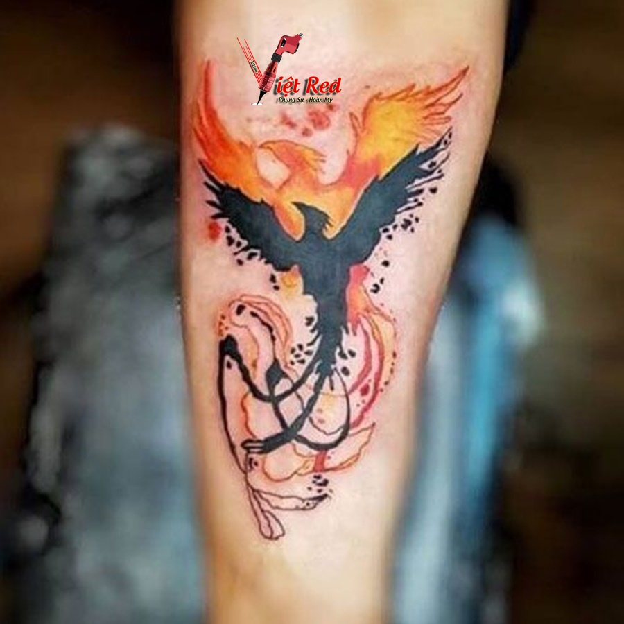 Hình xăm ngọn lửa tượng trưng cho sự  Cỏ Tattoo  chị Cỏ  Facebook