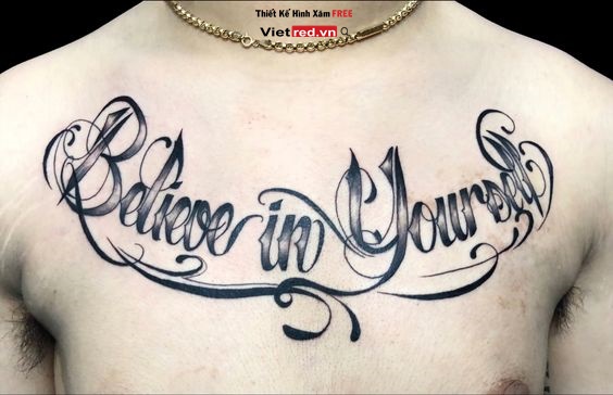Hình Xăm Chữ Believe In Yourself  Tattoo Tiếng Anh Đẹp  Đại Học Kinh  Doanh  Công Nghệ Hà Nội