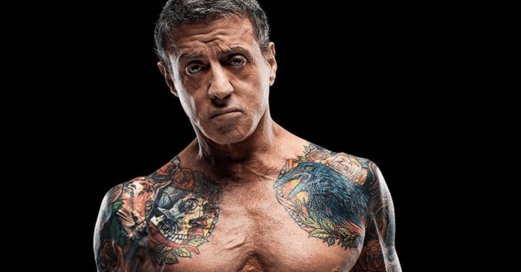 Hình xăm ở ngực của diễn viên nổi tiếng Sylvester Stallone