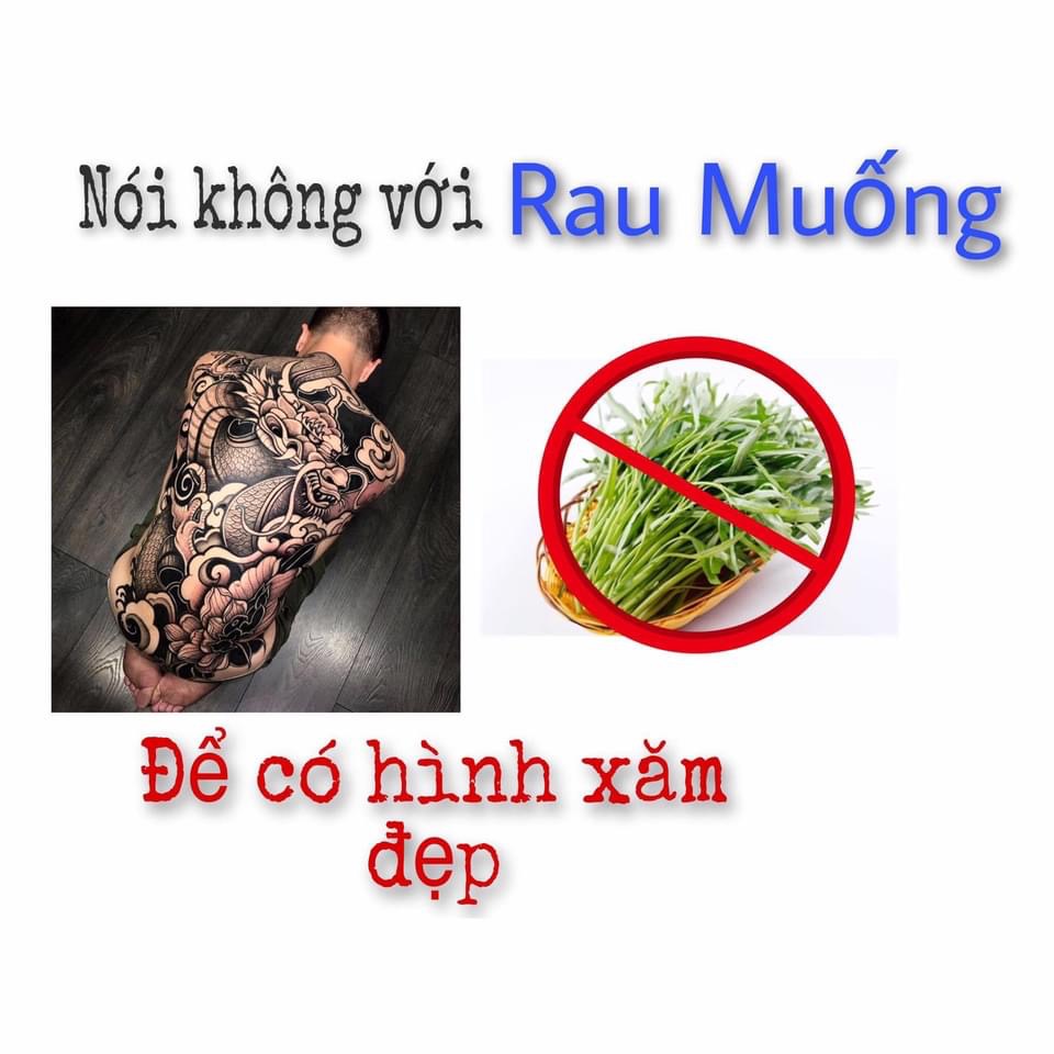 Kiêng rau muốn sau khi vừa mới xăm hình