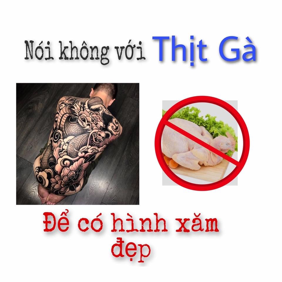 kiêng thịt gà sau xăm hình