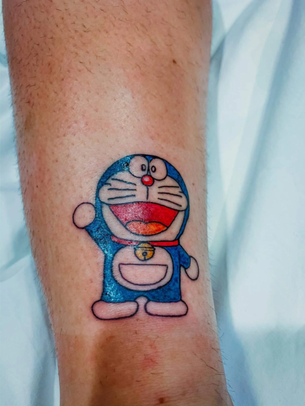 Hình xăm doraemon dể thương